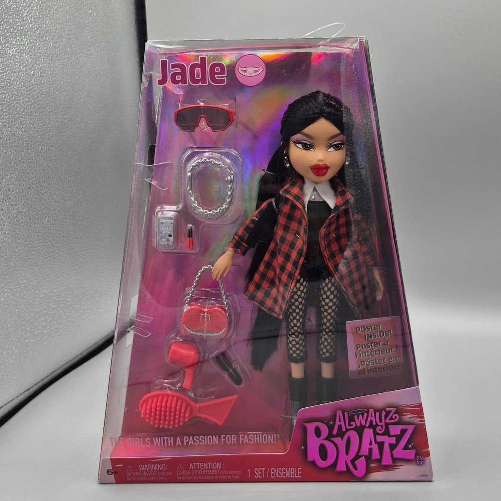 MGA Alwayz Bratz Jade Fashion Doll 2023 Kool Kat Plaid Jacket New 505228